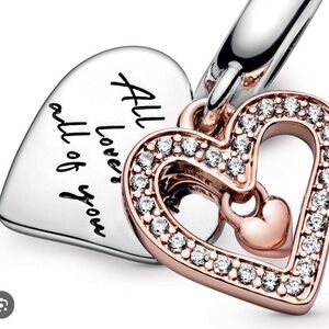 Pandora All of Me Loves All of You Heart Charm